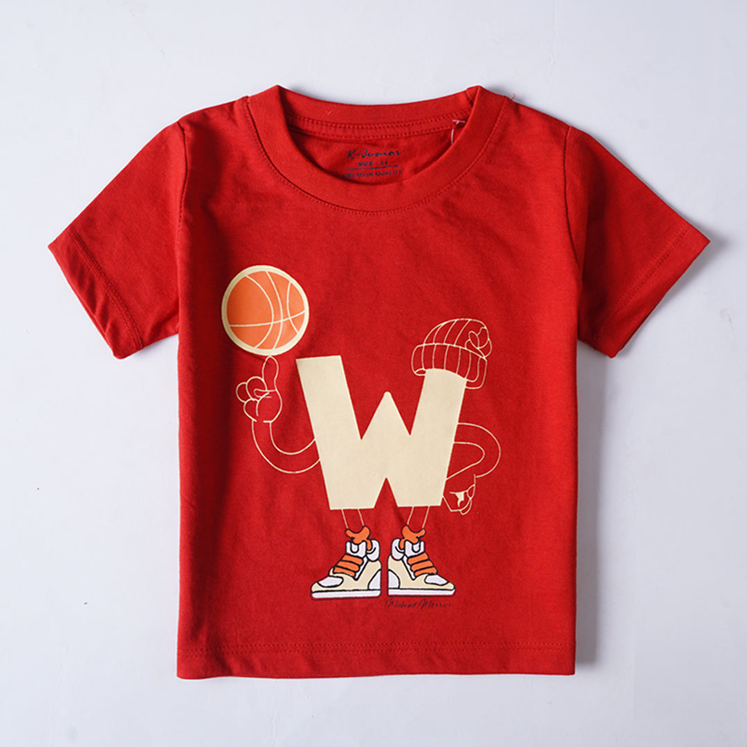 Infant Boys Half Sleeves-Printed T-Shirt (W)
