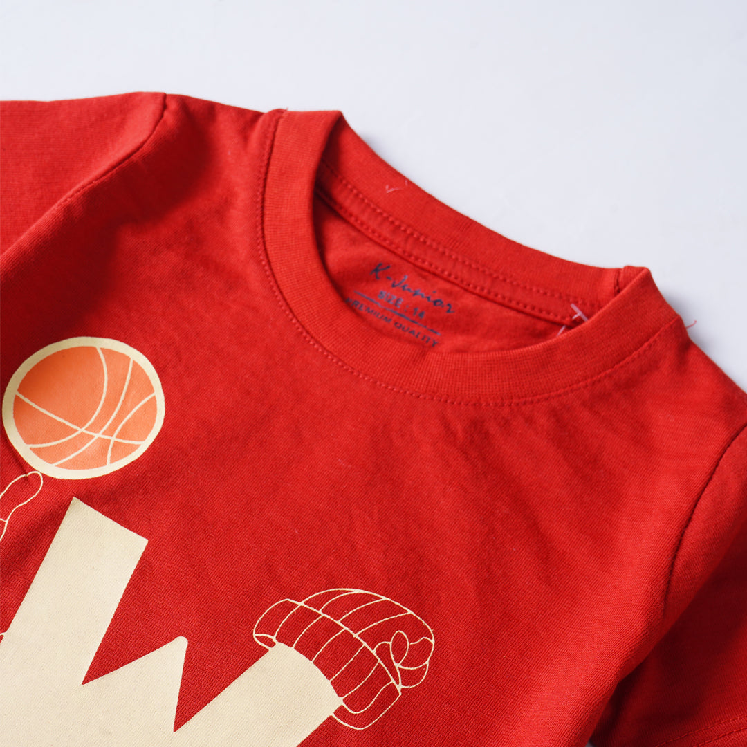 Infant Boys Half Sleeves-Printed T-Shirt (W)