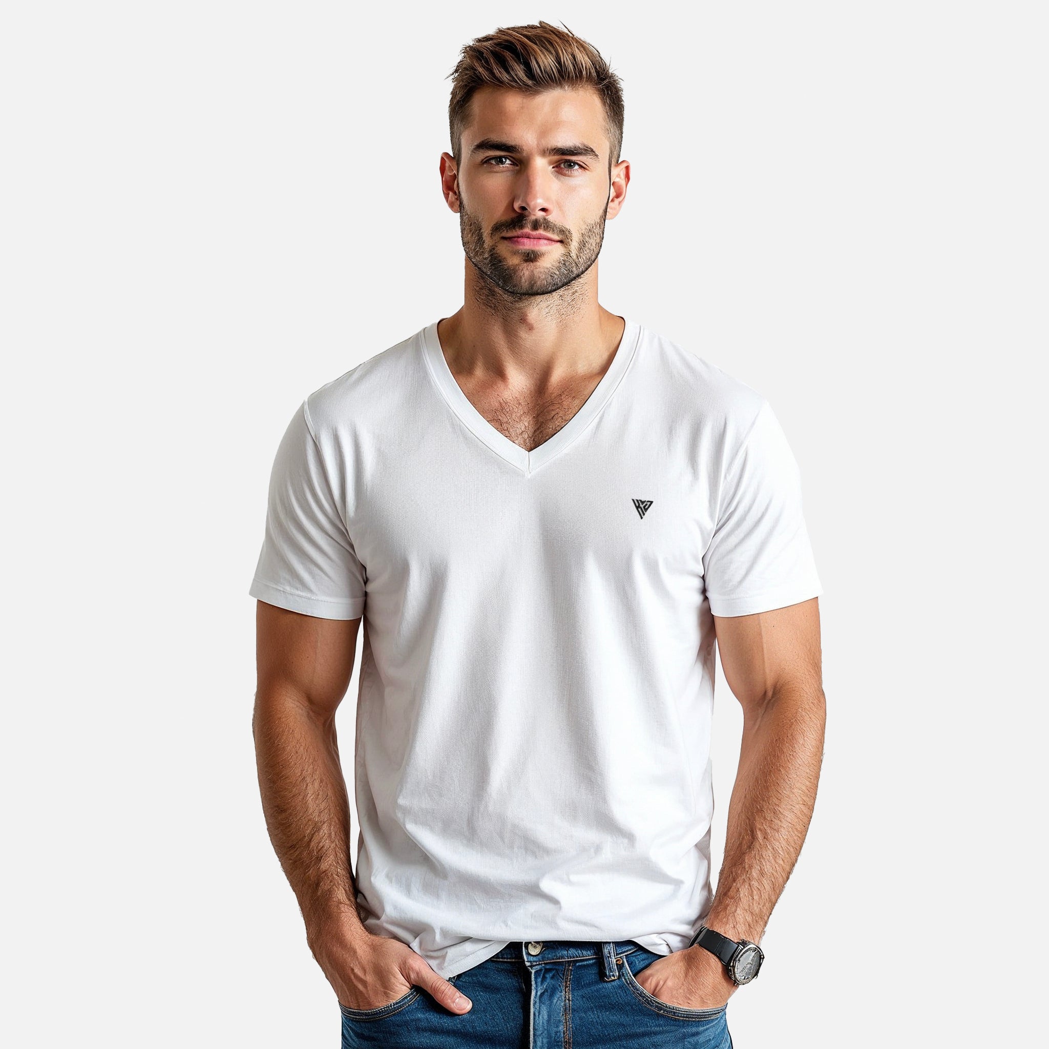 Men's Half Sleeve V-Neck T-Shirt