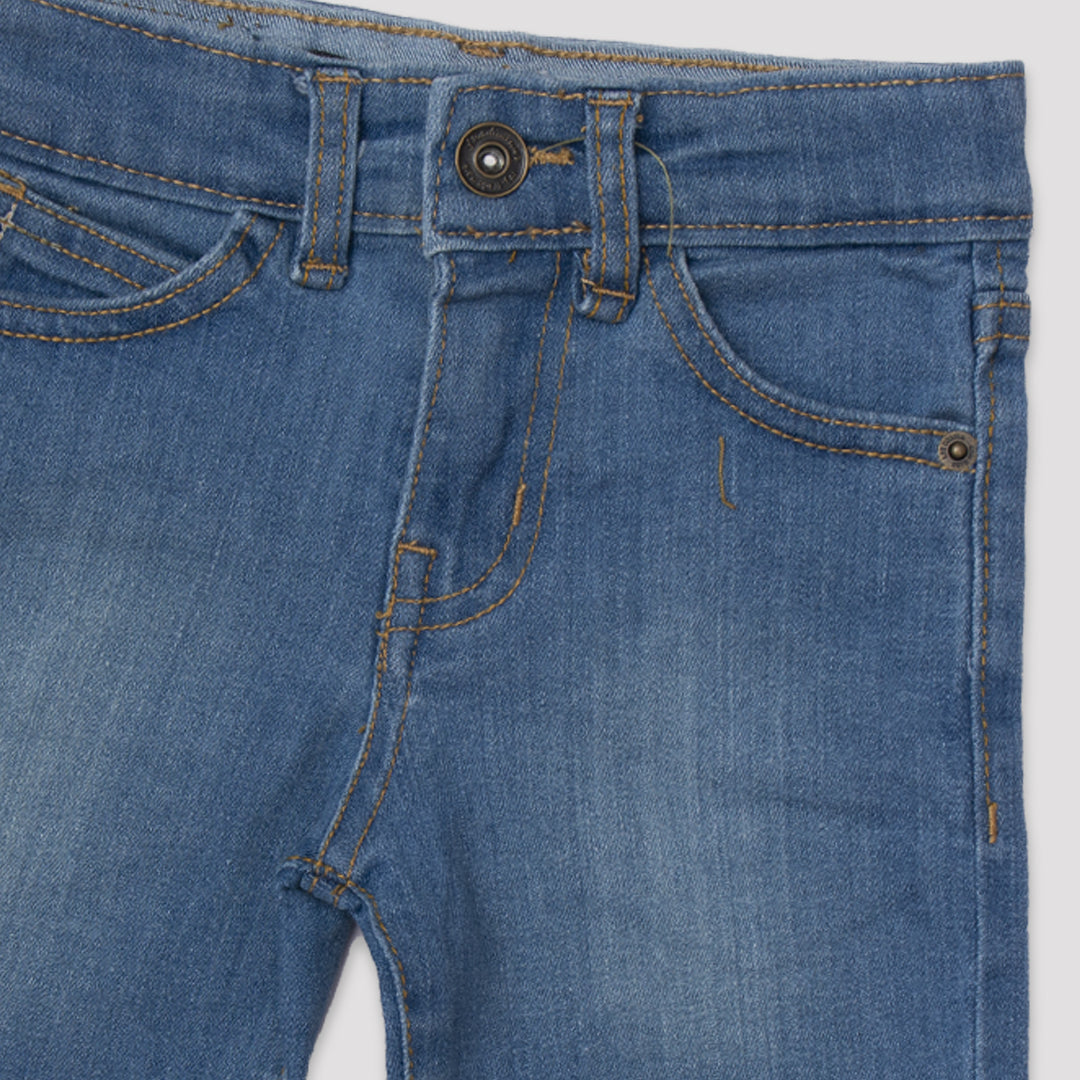 Boys Denim Short Color Light-Blue