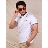 Men's Half Sleeve K Logo T-Shirt Color White