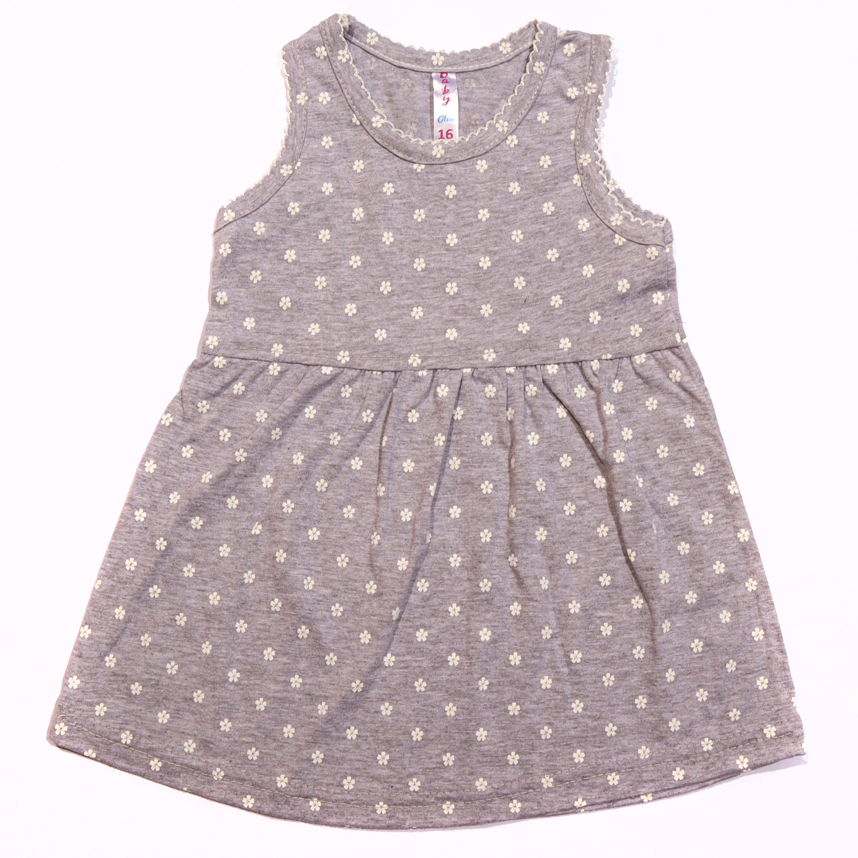 Girls Frock colour grey