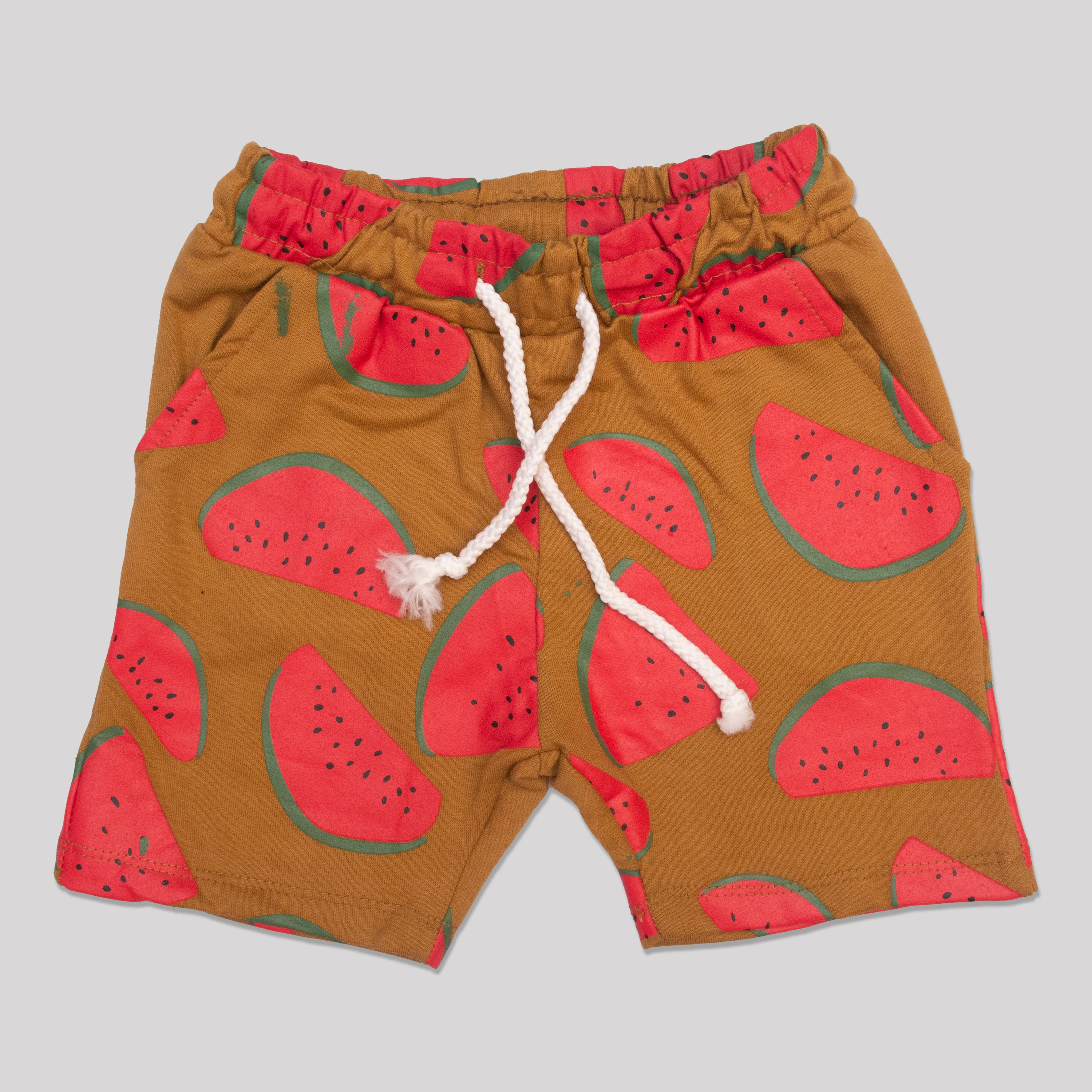 Boys Cotton Short Color Camel Code-C