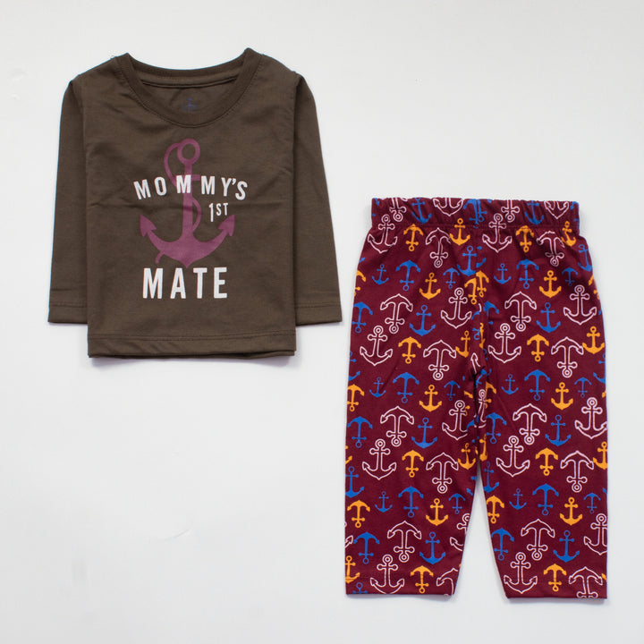Infant Baba Printed Full Sleeve Suit (Mommy's)