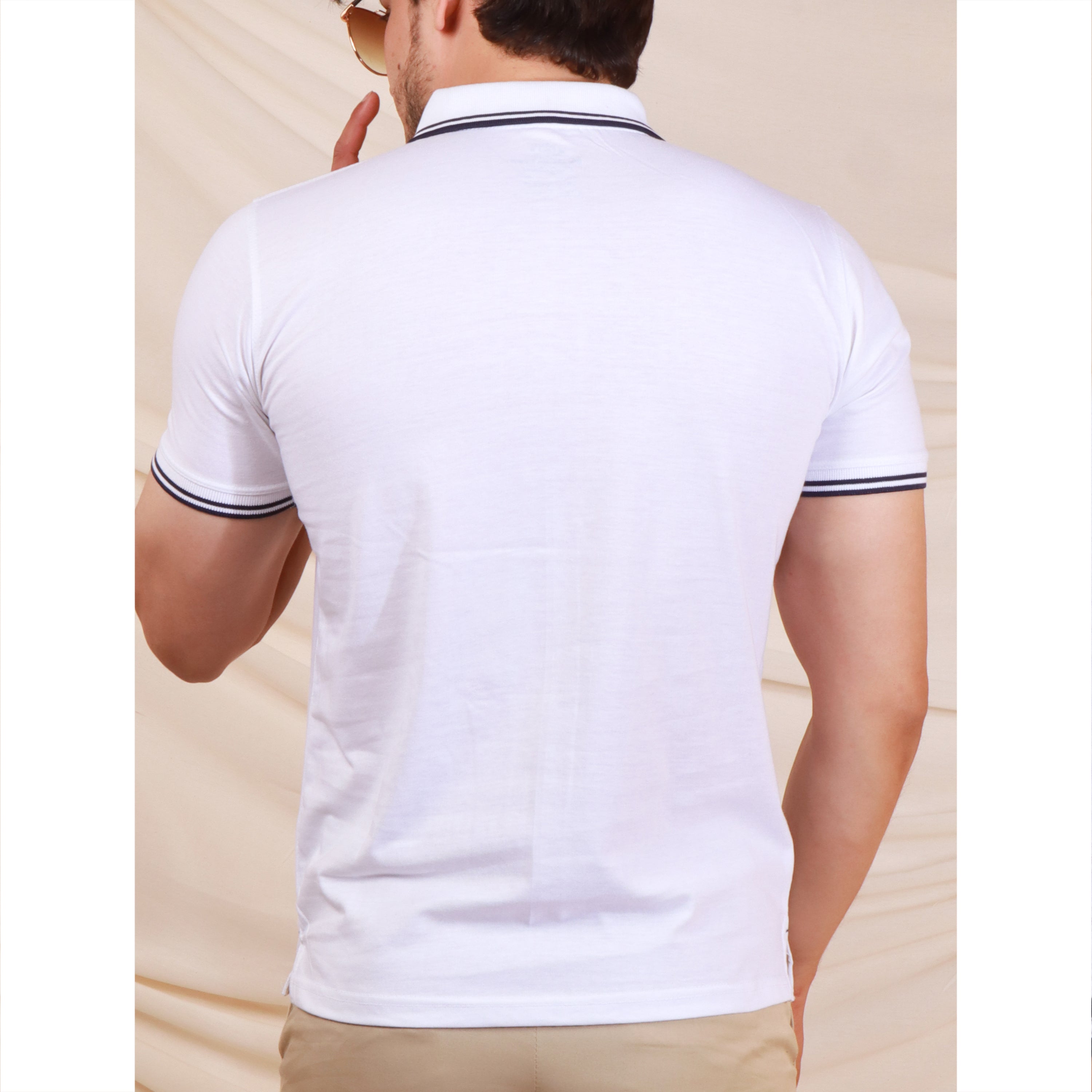 Men's Half Sleeve K Logo T-Shirt Color White