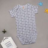 Newborn Unisex Half Sleeves Rompers Light-Grey
