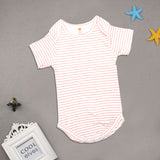Newborn Unisex Half Sleeves Rompers Peach-A