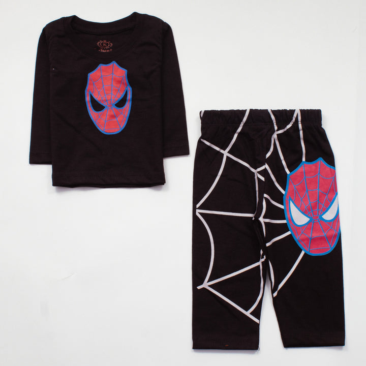 Infant Boys Printed Full Sleeve Suit (Spider)