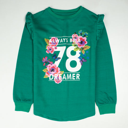 Girls Sweatshirt Green Code-B