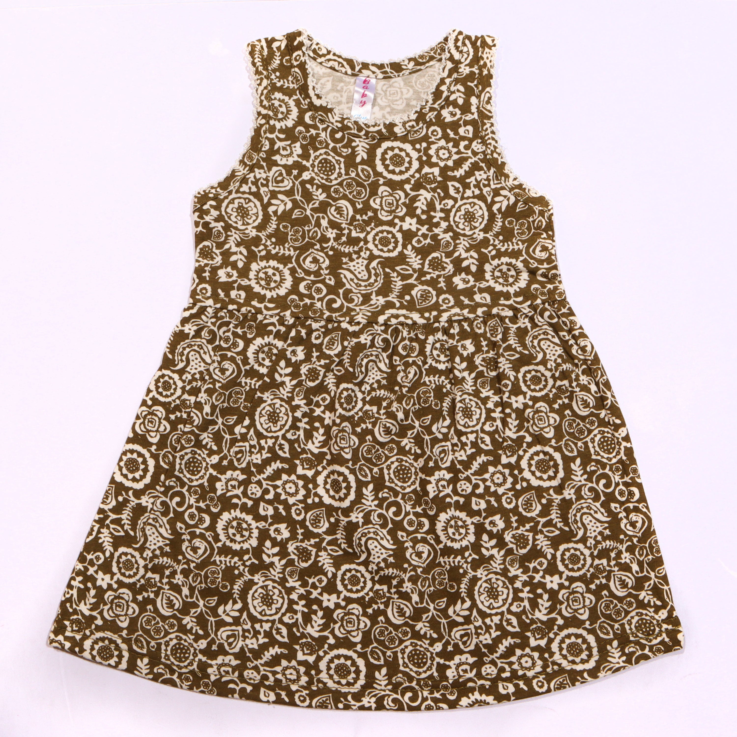 Girls Frock colour olive