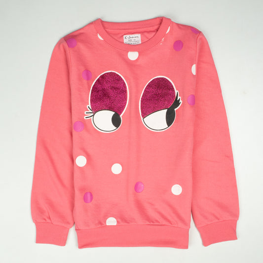 Girls Sweatshirt Color T-Pink Code-A