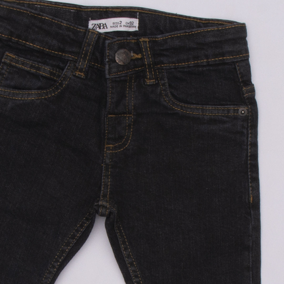 Infant Baba Denim Pant Color Charcoal