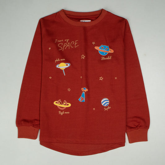 Girls Sweatshirt Color Rust Code-D