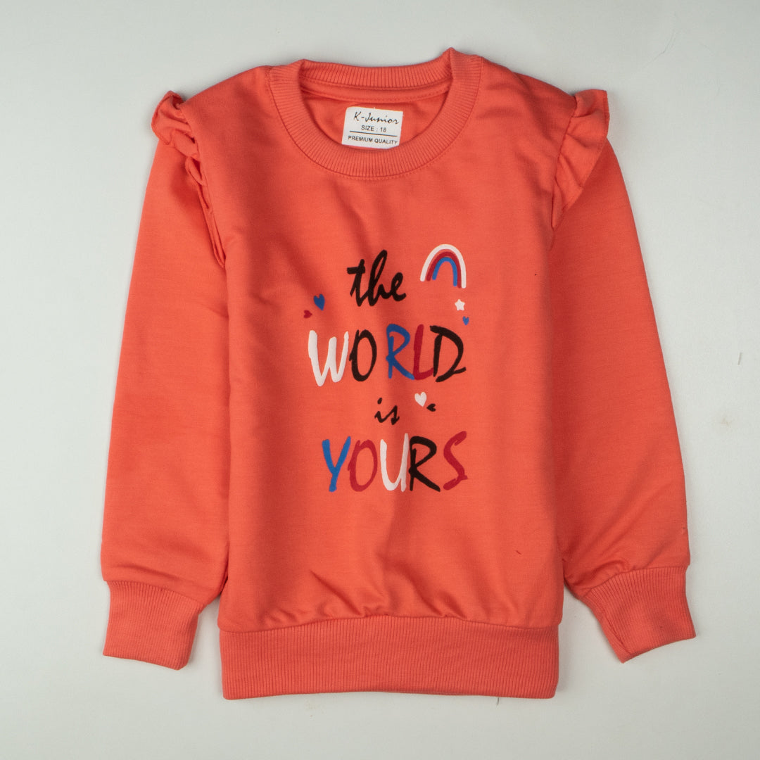 Girls Sweatshirt Code-( The World )