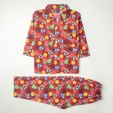 Boys Night Suit Full Sleeves Color Red Code-SX