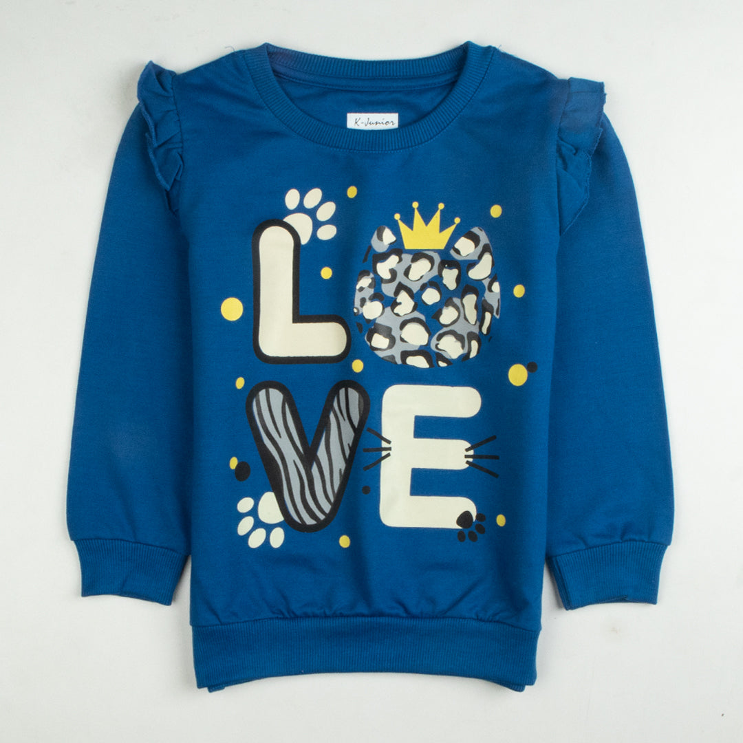 Girls Sweatshirt Code-( Love 2 )
