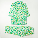 Girls Night Suit Full Sleeves Color Green Code-SX