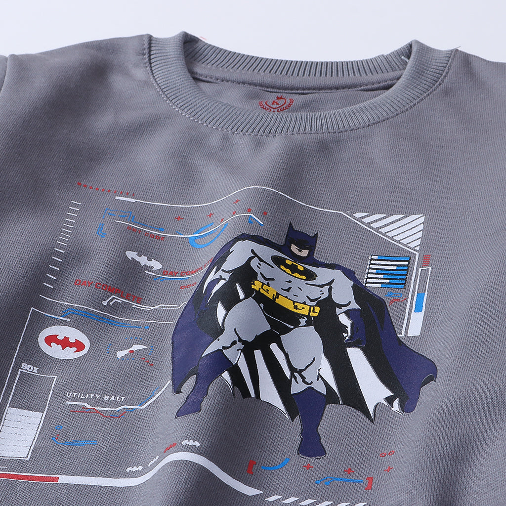 Boys Printed Full Sleeve Sweat T-Shirt (BATMAN)