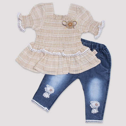 Infant Fancy 2pcs Skirt Suit Code-H