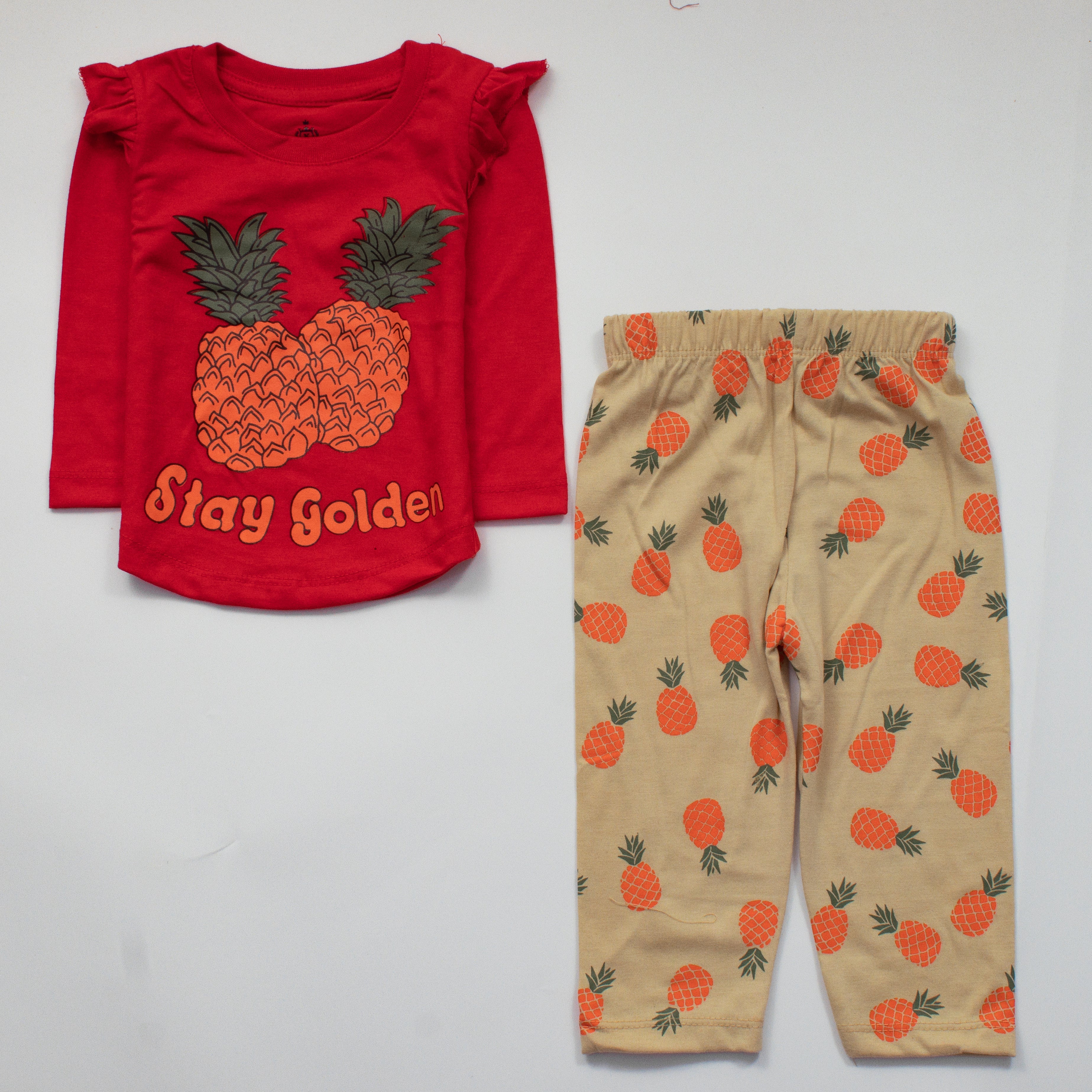 Girls Printed Full Sleeve Suit (Stay-Golden)