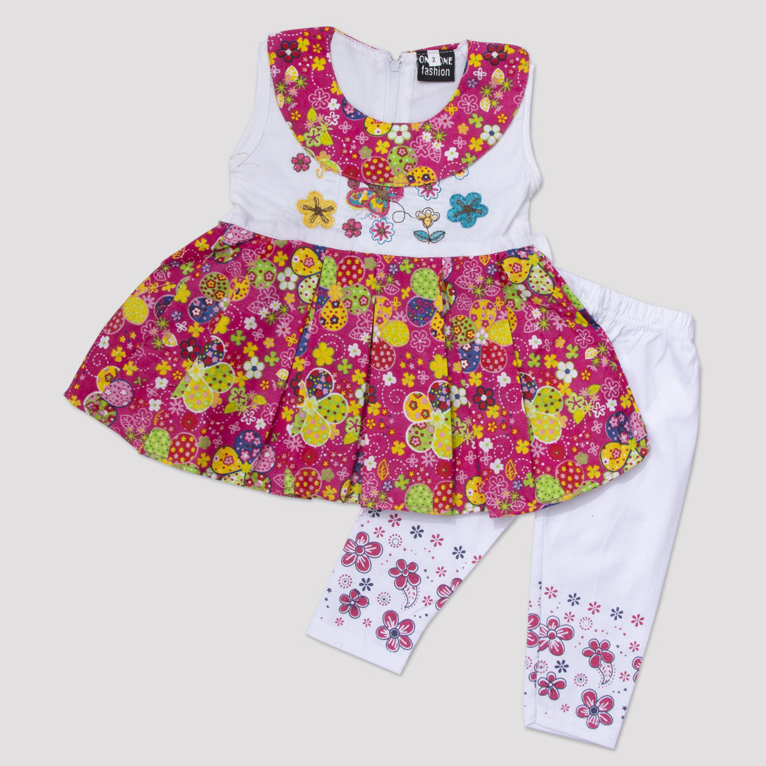 Infant Baby Fancy 2 Piece Suit Color White-Red