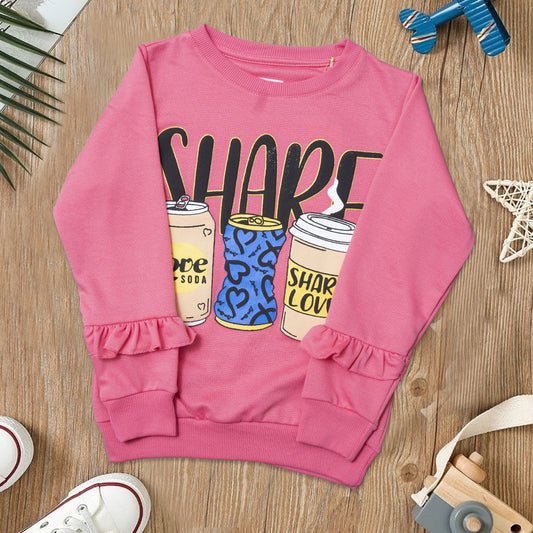 Girls Sweatshirt Color T-Pink Code-B