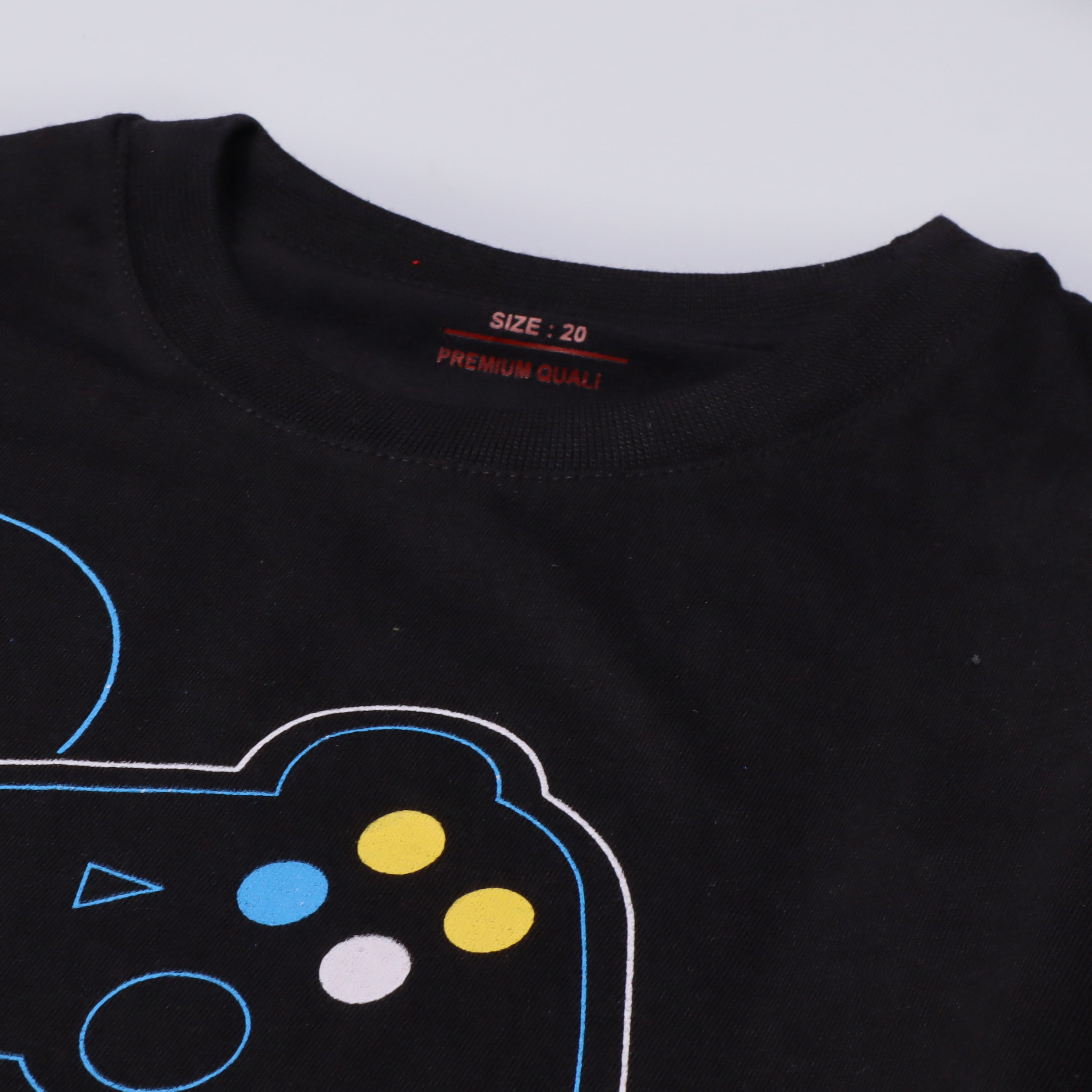 Infant Boys Half Sleeves-Printed T-Shirt (Level Up)