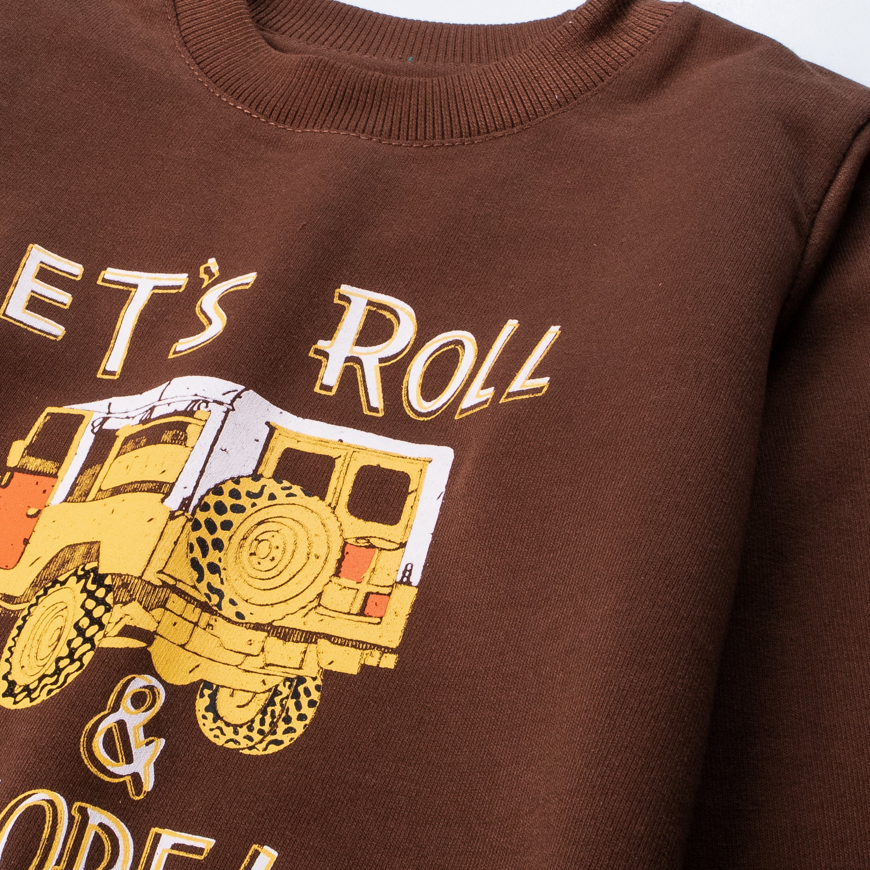 Boys Printed Full Sleeve Sweat T-Shirt (let's-Roll)