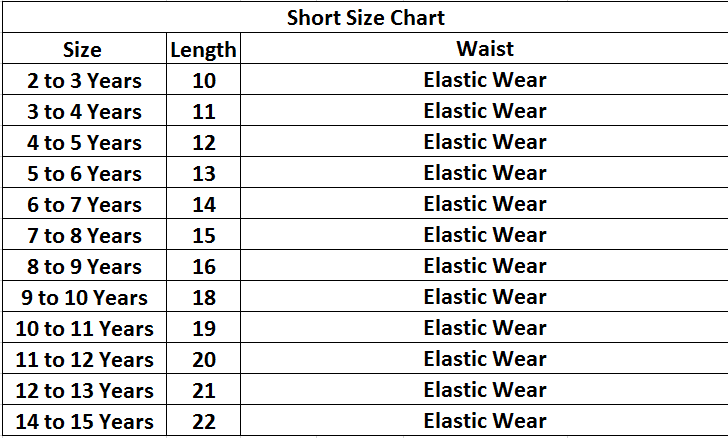 Boys Cotton Short