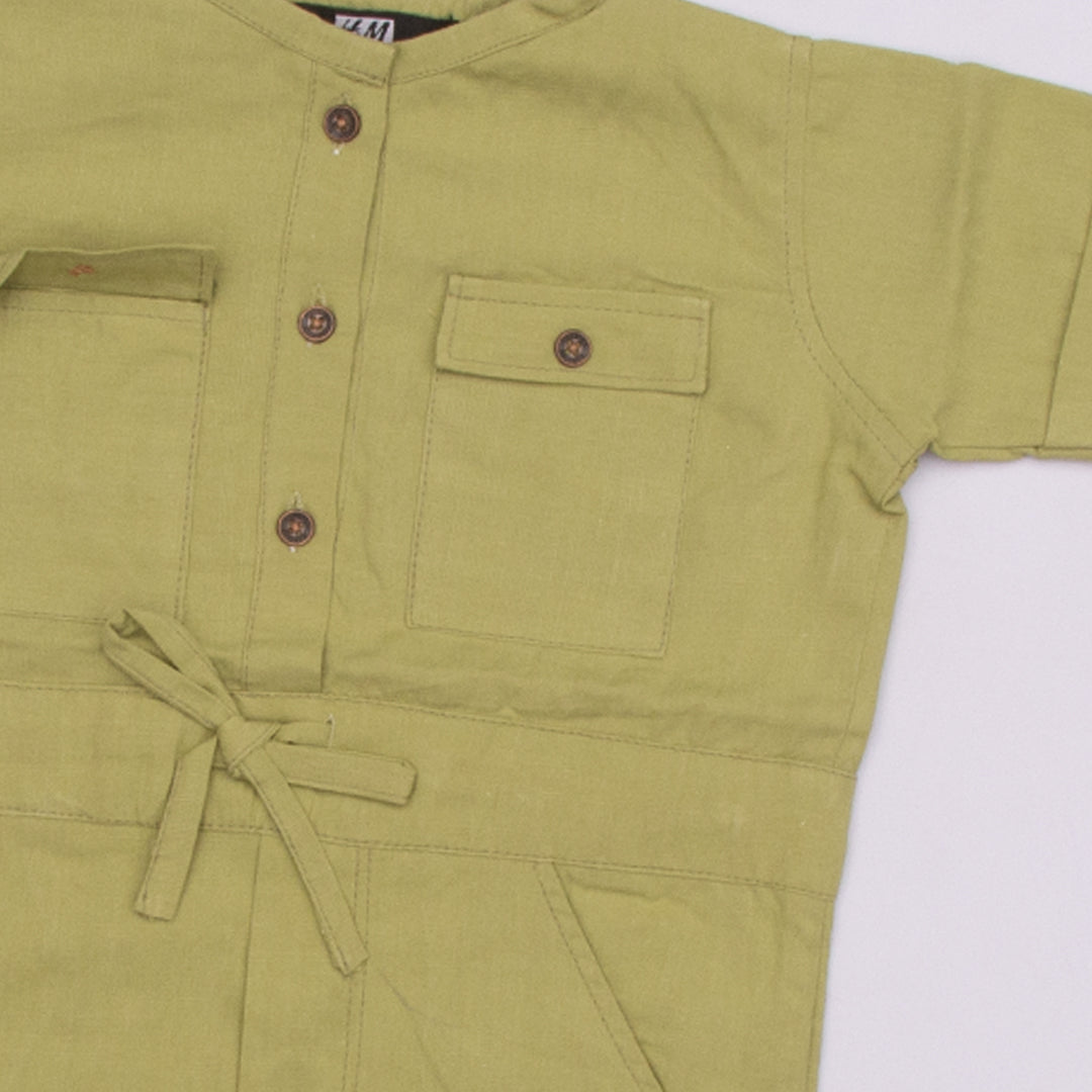 Girls jump suit Color Olive