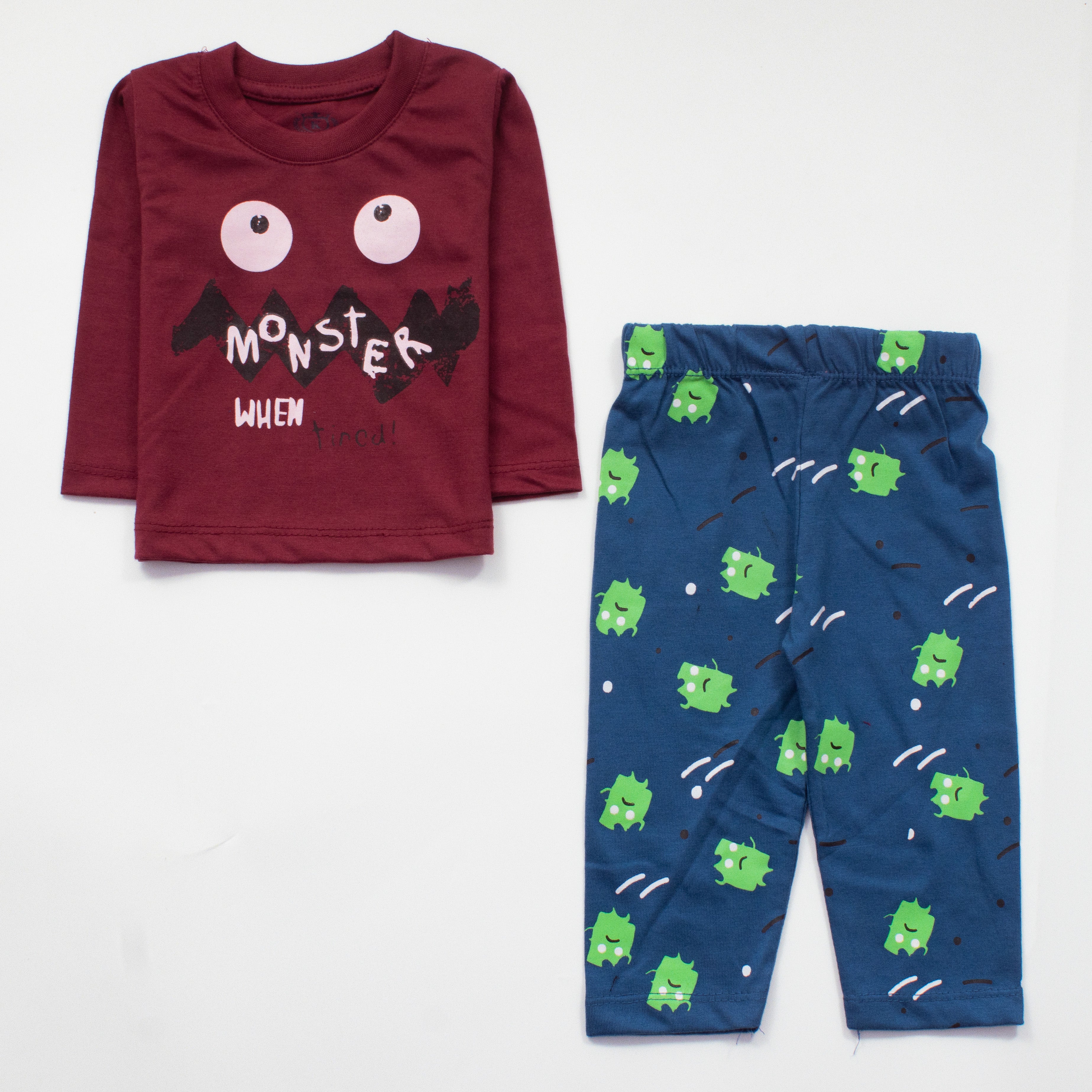 Infant Baba Printed Full Sleeve Suit (Monster)