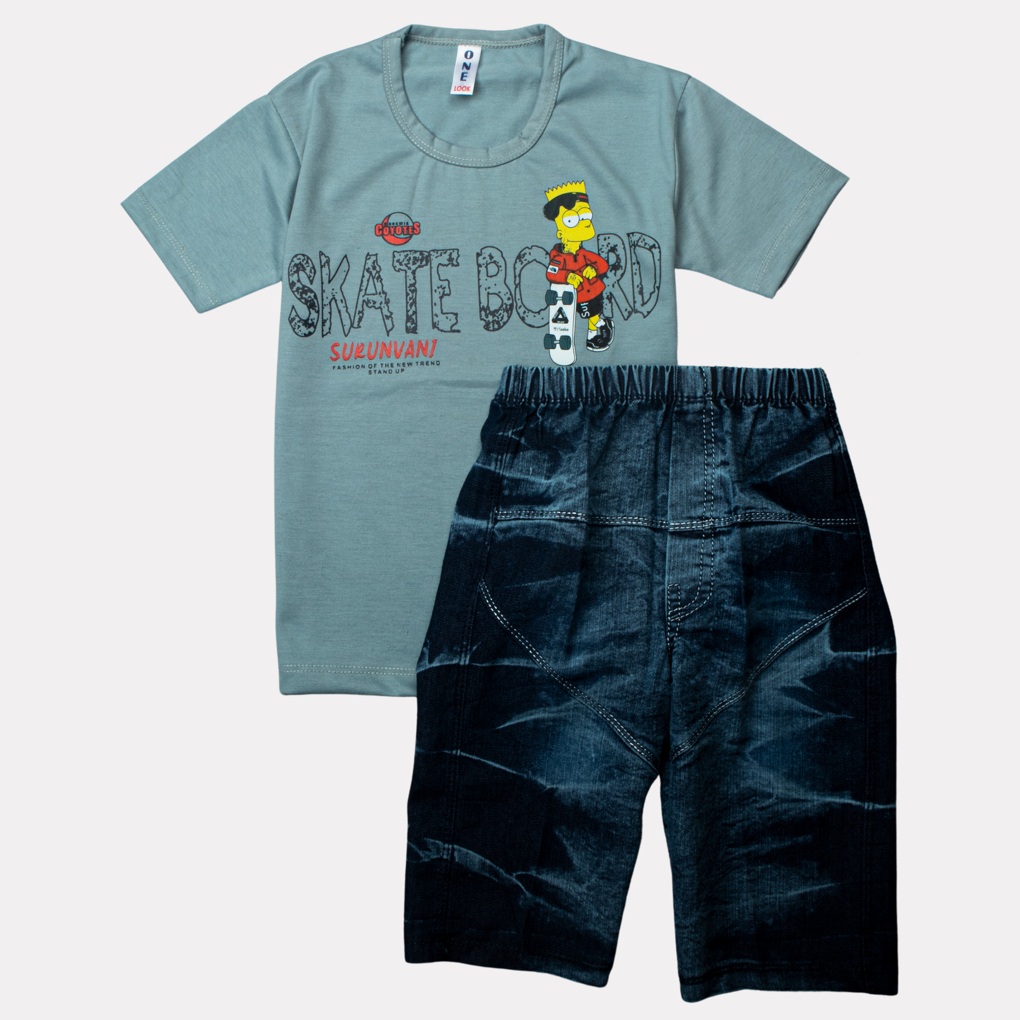 Boys Half Sleeves 2 Piece Suit (Simpson)