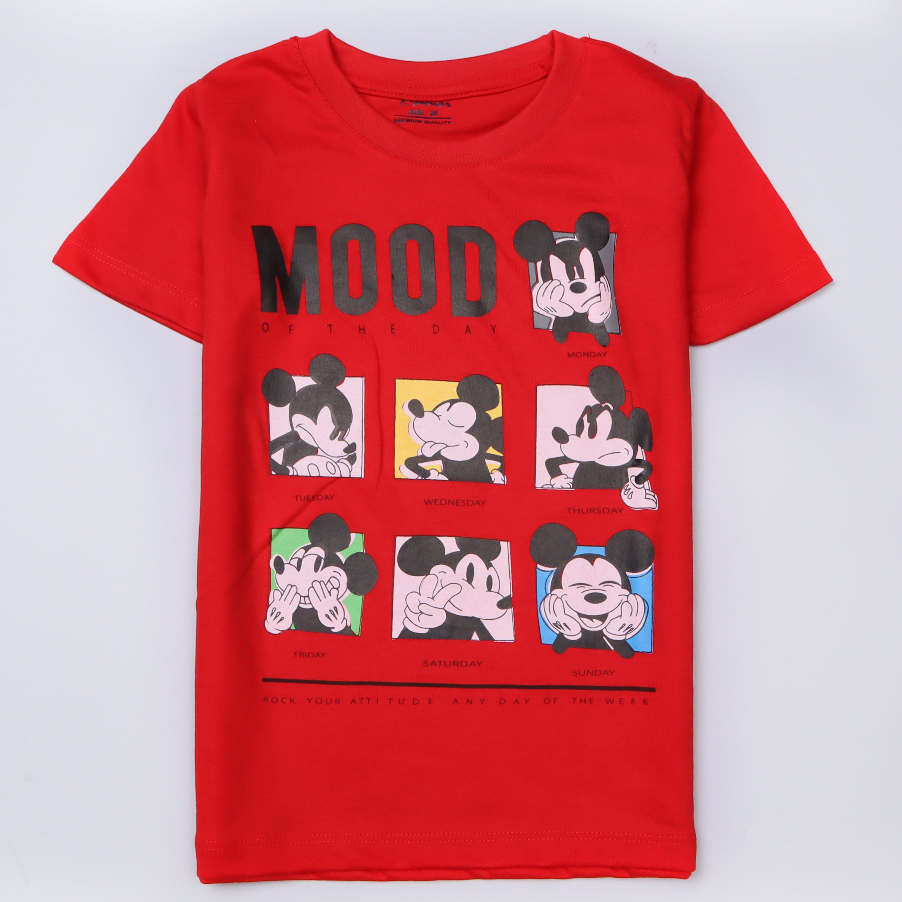 Boys Half Sleeves-Printed T-Shirt (mood)