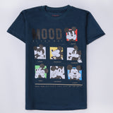 Boys Half Sleeves-Printed T-Shirt (mood)