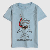 Boys Half Sleeves 2 Piece Suit (Shark)