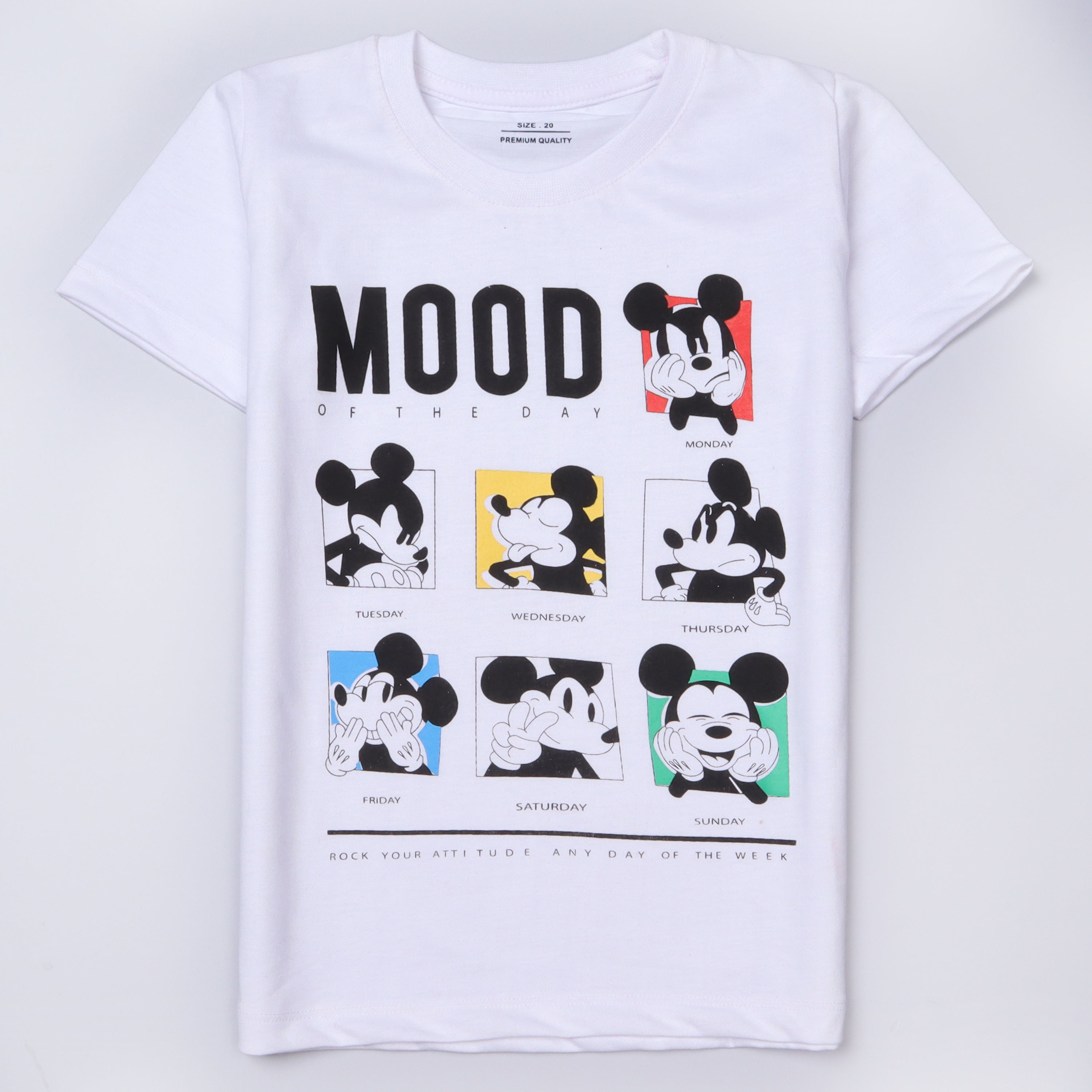 Boys Half Sleeves-Printed T-Shirt (mood)