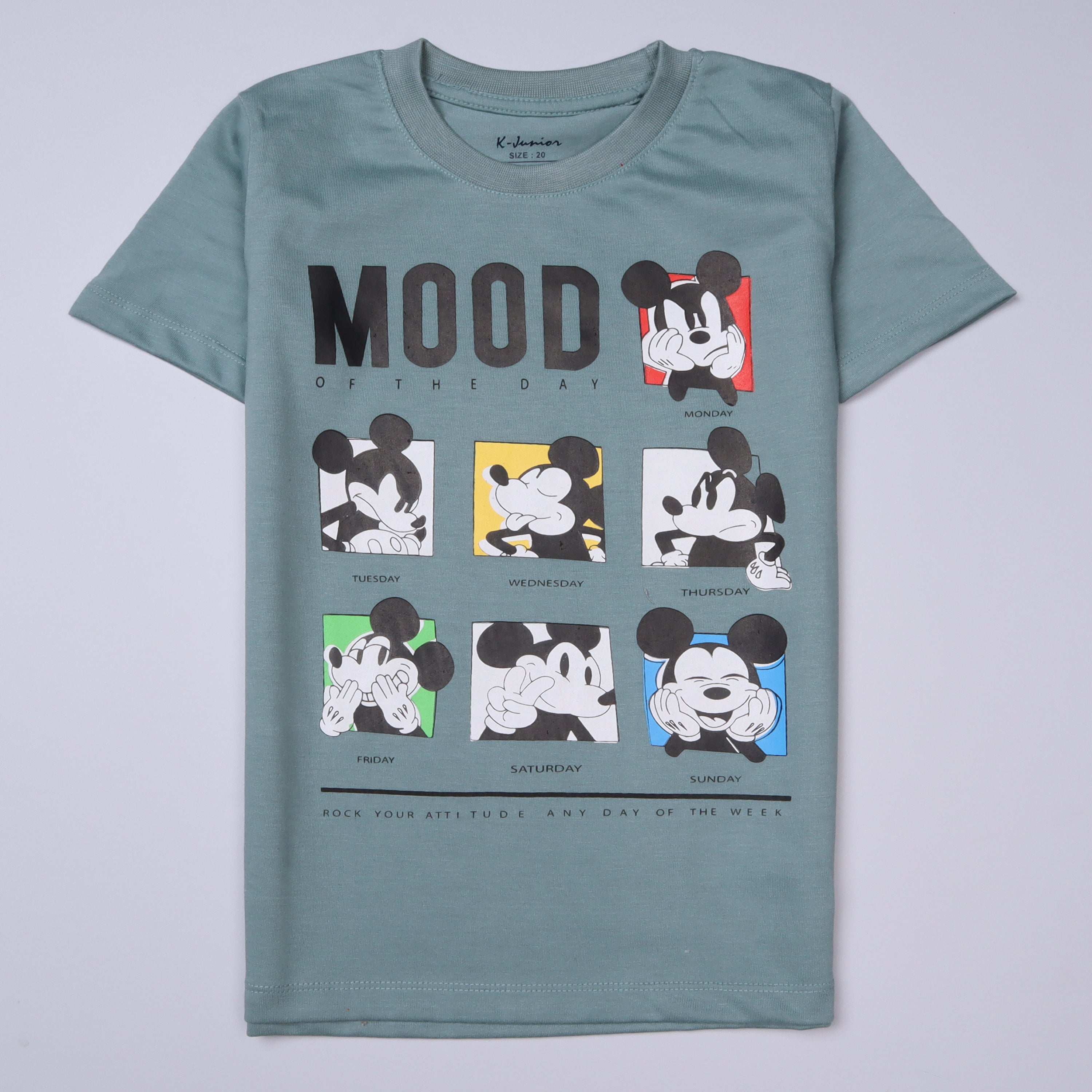 Boys Half Sleeves-Printed T-Shirt (mood)