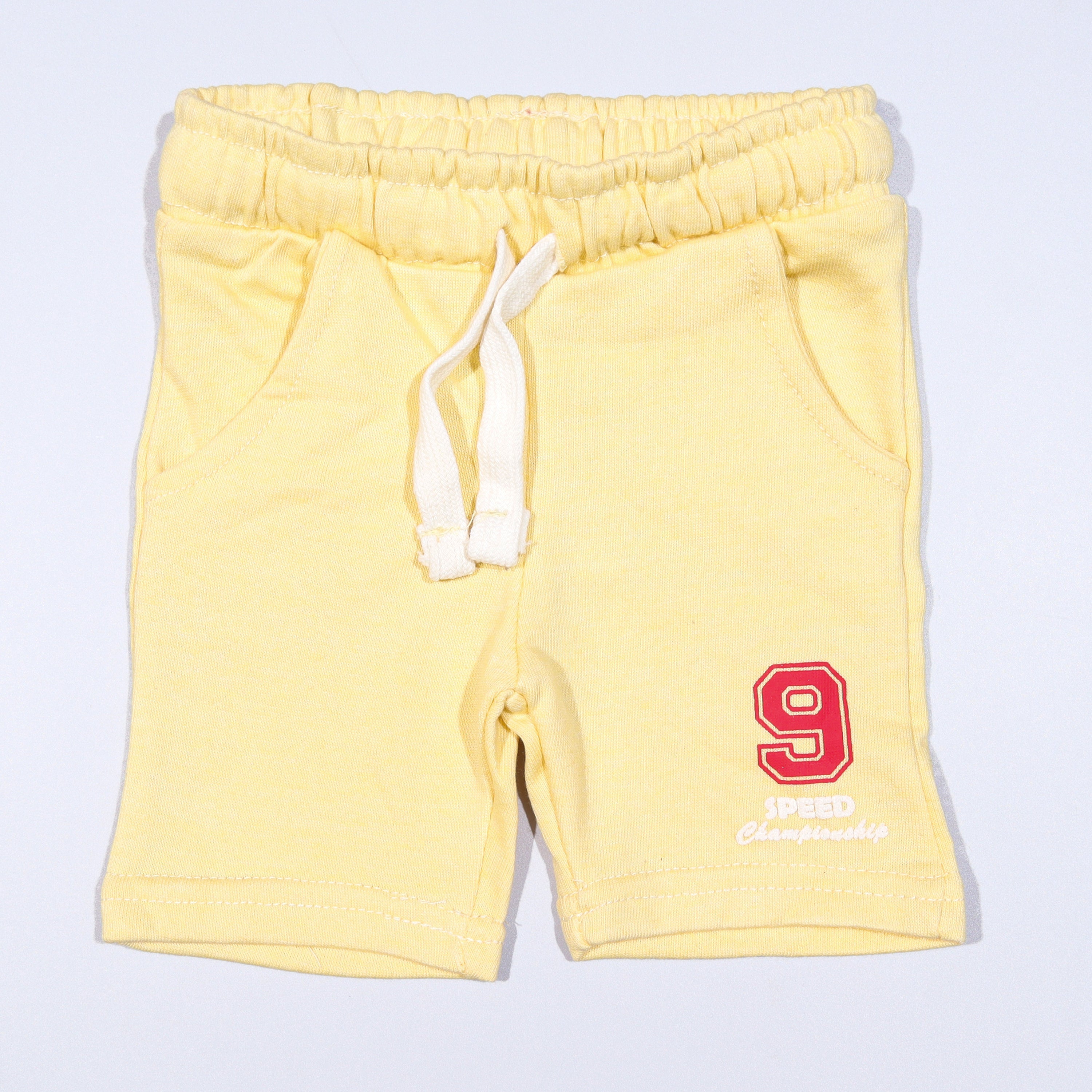 Boys Cotton Short Color Lime-Yellow