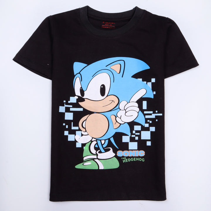 Infant Boys Half Sleeves-Printed T-Shirt (Sonic)