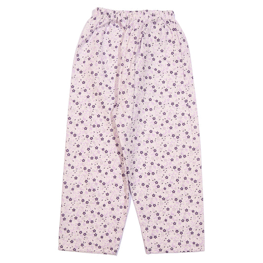 Girls Night Suit Full Sleeves Color White-purple Code-SY