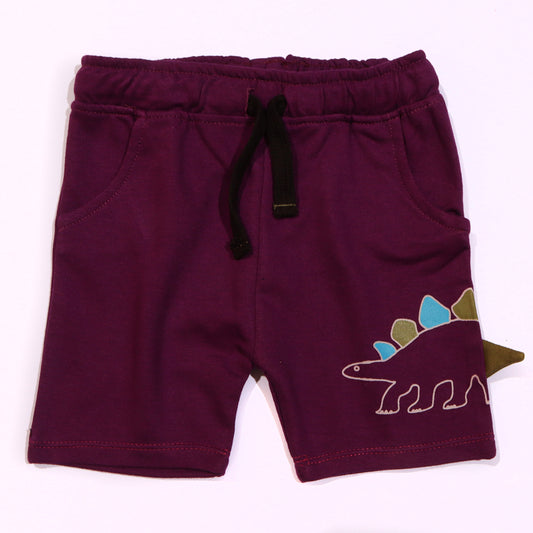 Infant Baba Cotton Short Color Dark-Purple