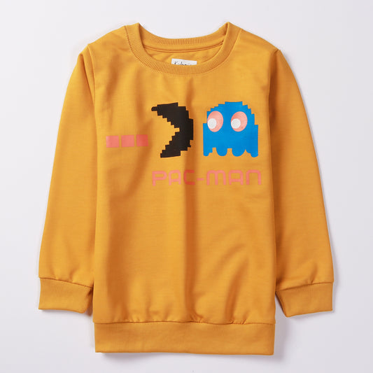 Boys Printed Full Sleeve SweatShirt ( Pac Man )