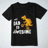 Boys Half Sleeves-Printed T-Shirt  Color Charcoal ( awesome)