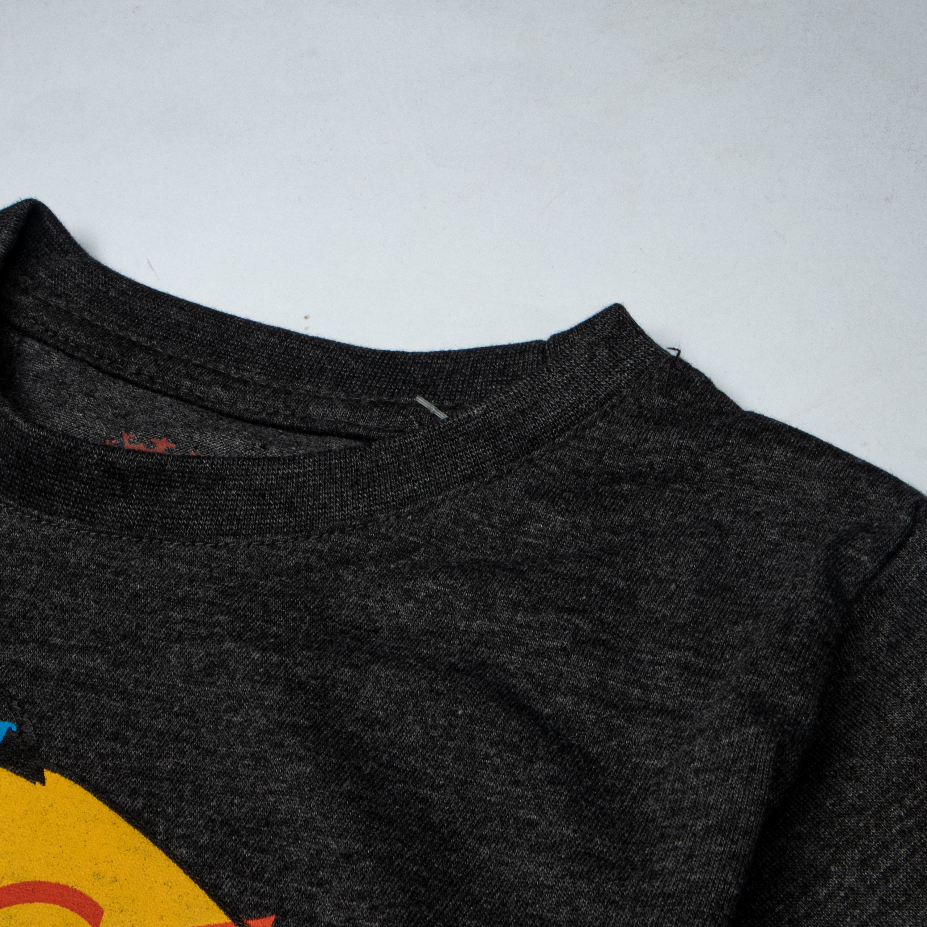 Boys Half Sleeves-Printed T-Shirt Charcoal (Angry-Bird)