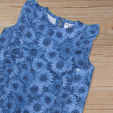 Girls Printed Kurti Color Steel-Blue