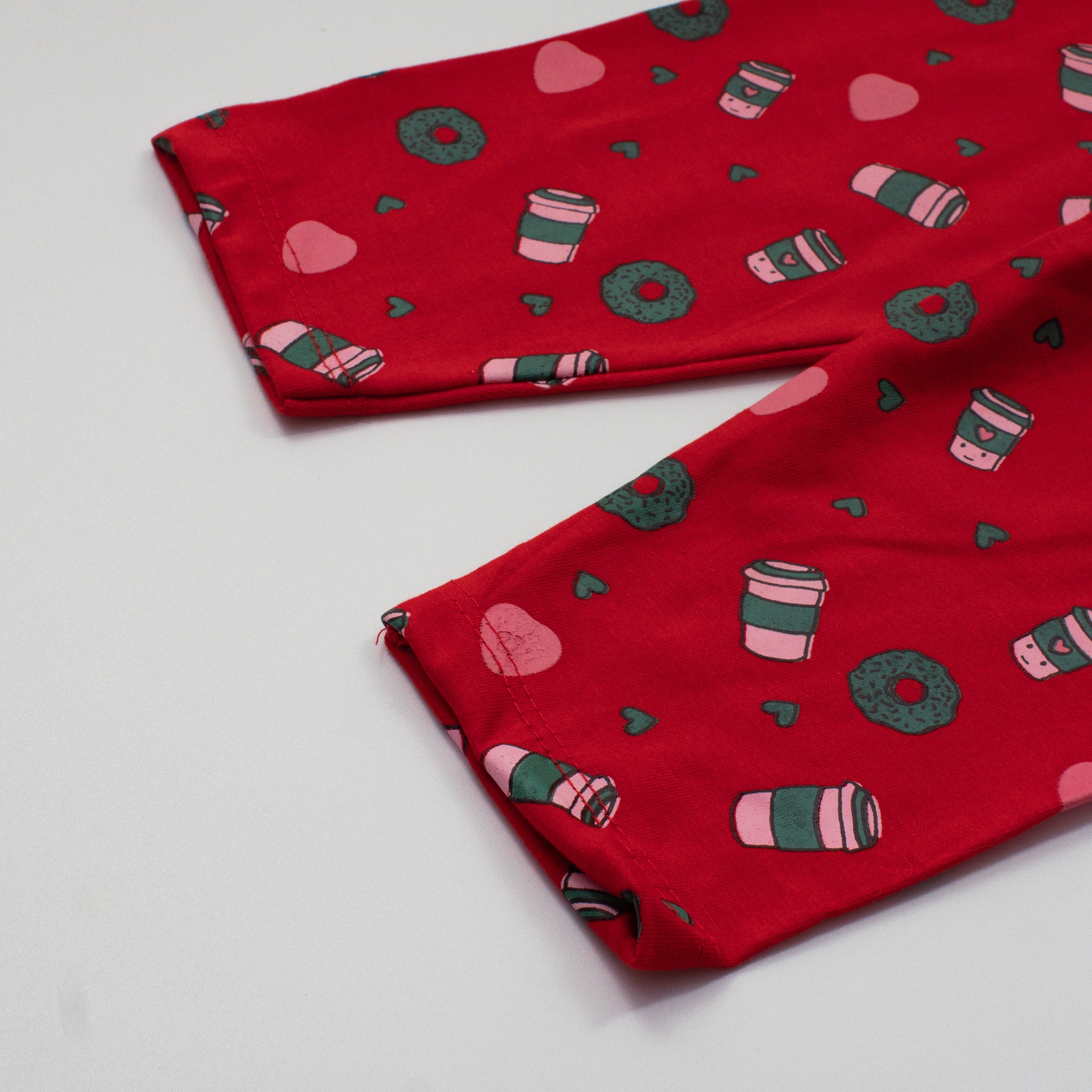 Infant Baby Printed Full Sleeve Suit (Donut)