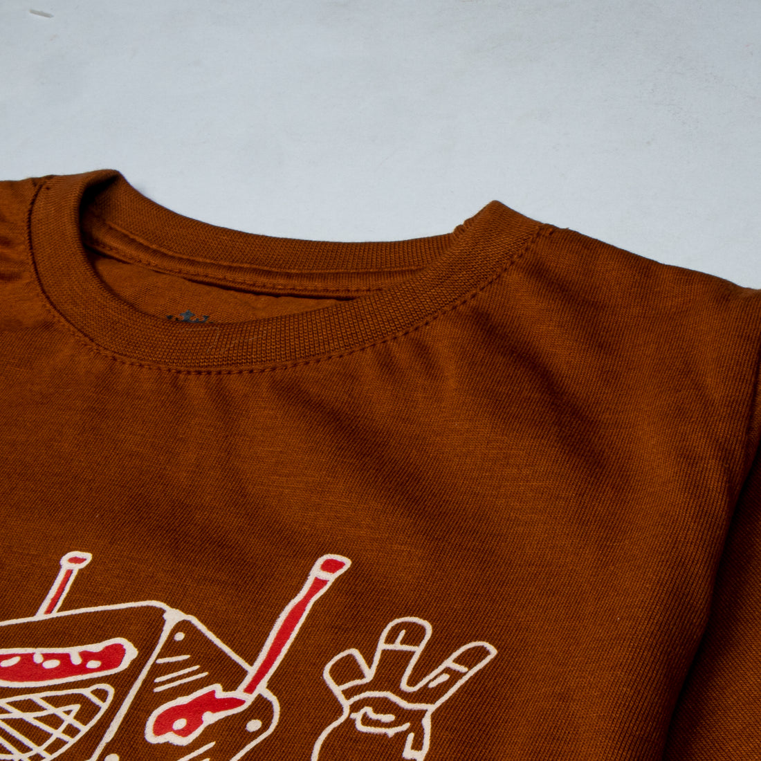 Infant Boys Half Sleeves-Printed T-Shirt (Robot)