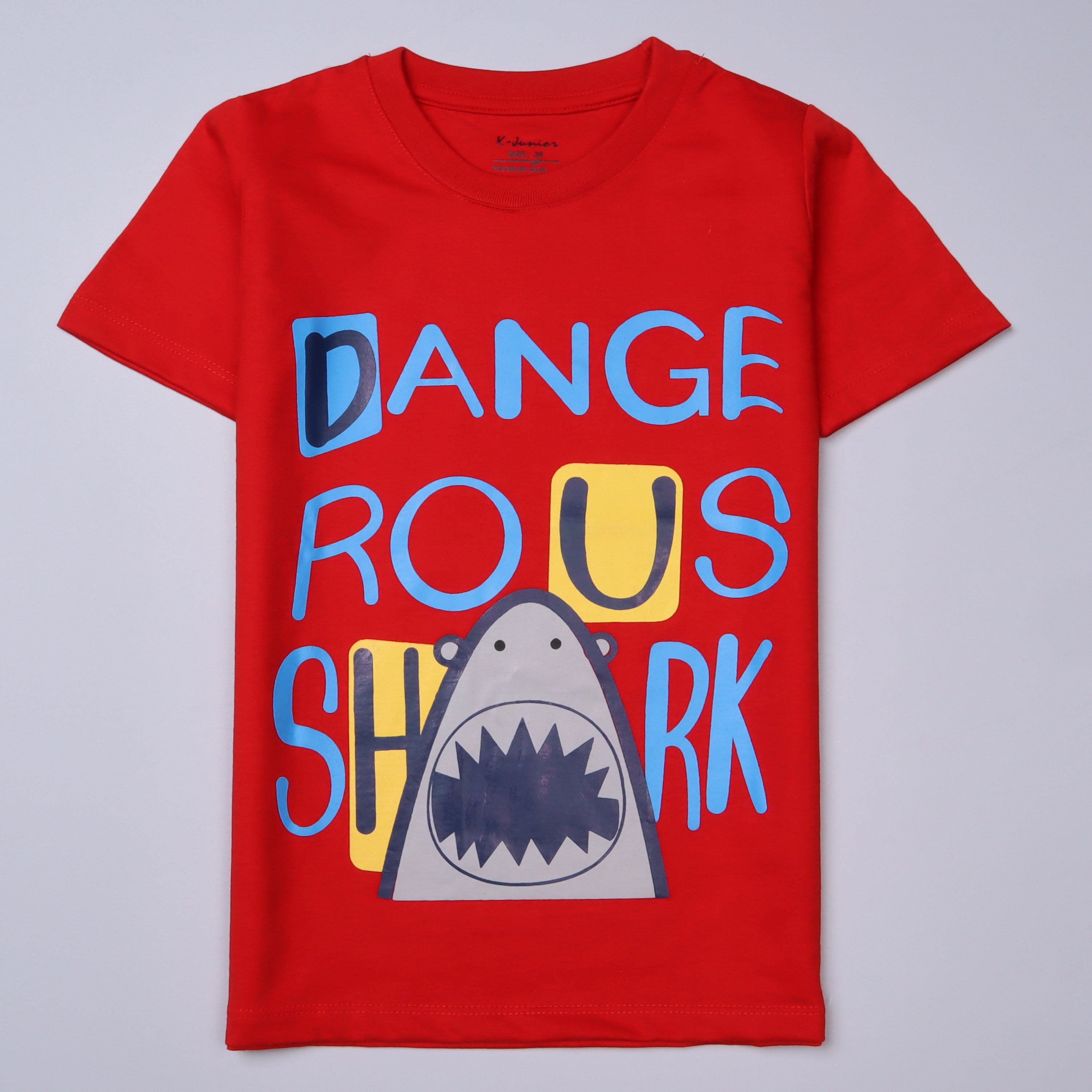 Infant Boys Half Sleeves-Printed T-Shirt (Dangerous)