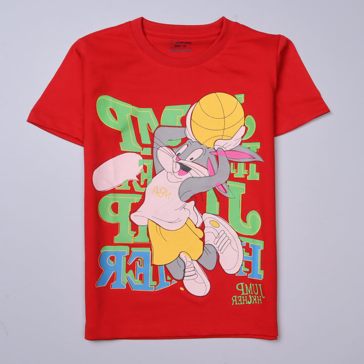 Boys Half Sleeves-Printed T-Shirt (Bugs)