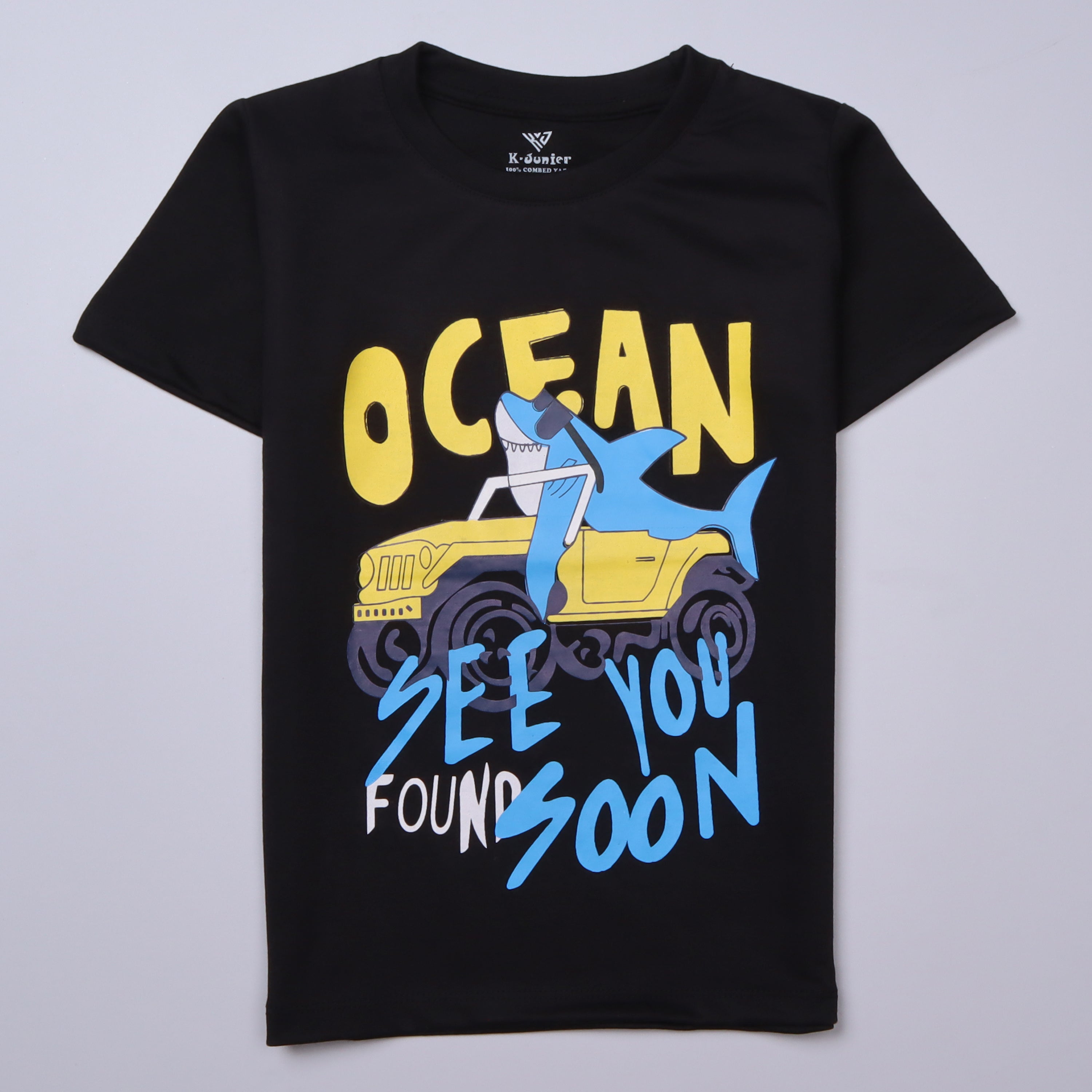 Infant Boys Half Sleeves-Printed T-Shirt (Ocean)
